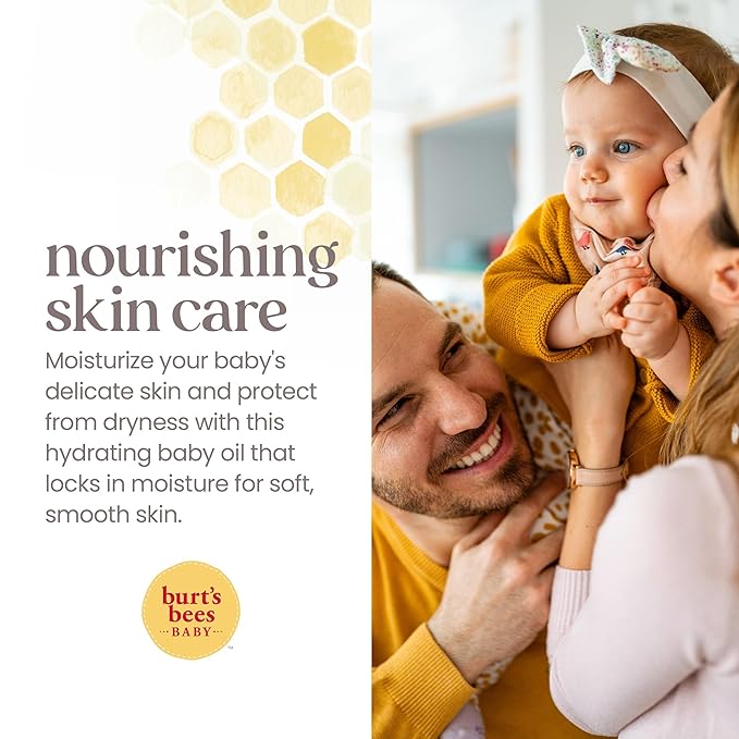 Burt's Bees Baby Nourishing Baby Oil, 100% Natural Origin Skin Care - 5 Ounce Bottle