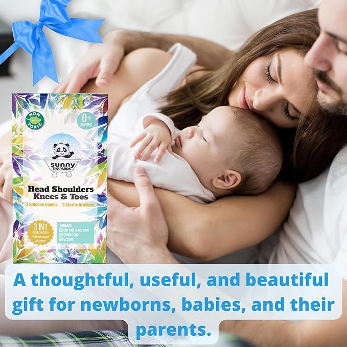 Cradle Cap Brush for Babies - Baby Sponge for Bathing Newborn Bath Essentials | Cradle Cap Treatment | Baby Bath Sponges for Newborns (5-Pack)