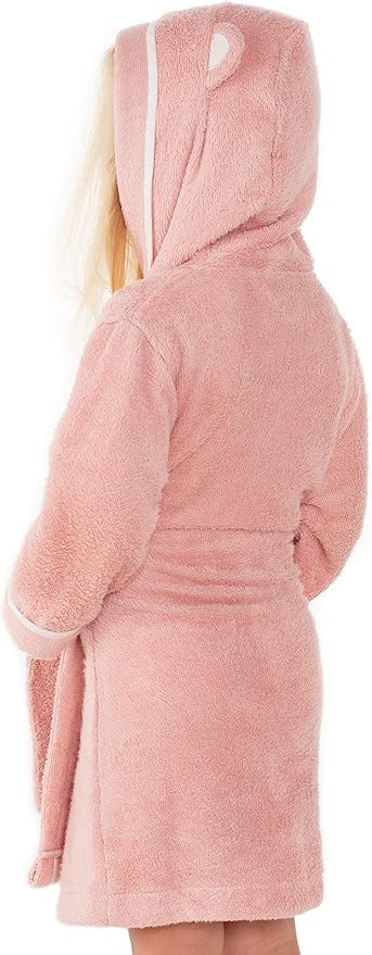 Premium Soft Toddler Bathrobe - Rayon from Bamboo Toddler Robe with Hood - Kids Boys & Girls Robe