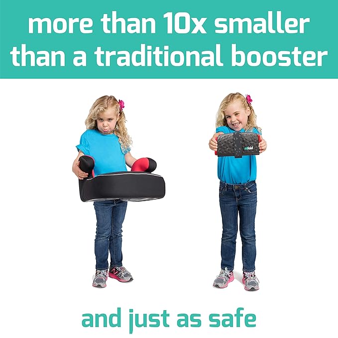 New Mifold Comfort Grab-and-go Car Backless Booster Seat-Compact and Portable for Every Day, Carpooling, Travel, Ocean Blue