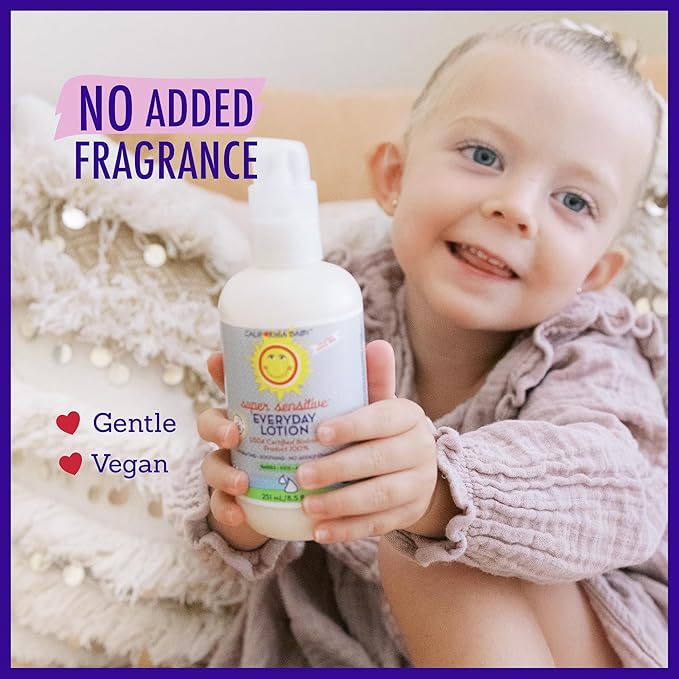 California Baby Super Sensitive Unscented Lotion | 100% Plant-Based Moisturizer | Baby Lotion For Newborn | Hypoallergenic Baby Lotion | 8.5 oz