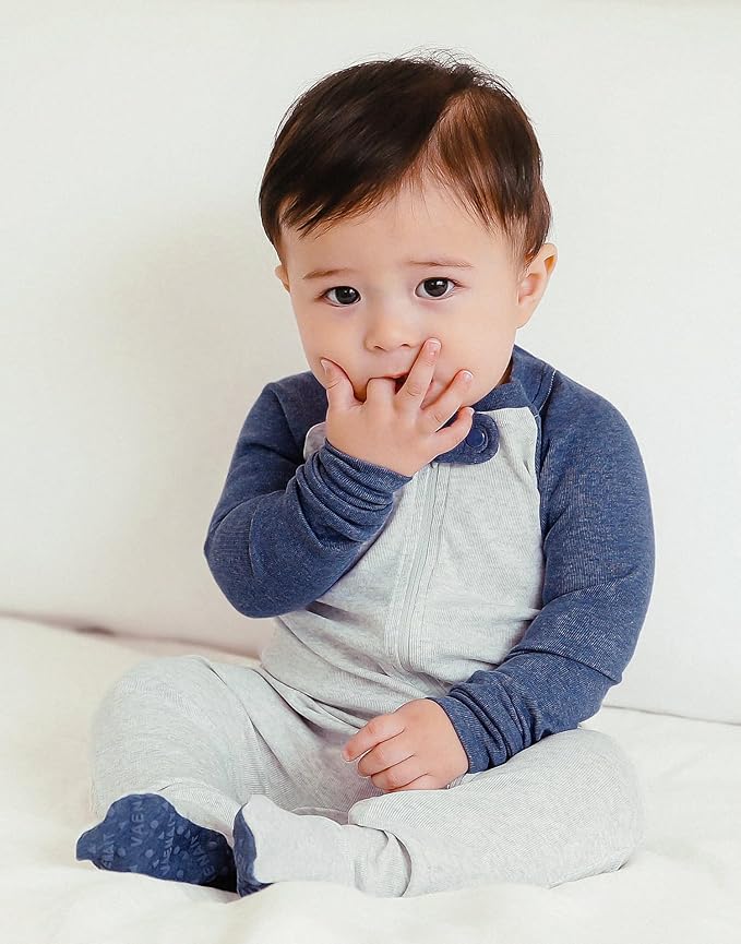 VAENAIT BABY Infant Toddler Boys Girls Modal Cotton Footed Pajamas One-Piece Romper Sleep and Play 0M-2T