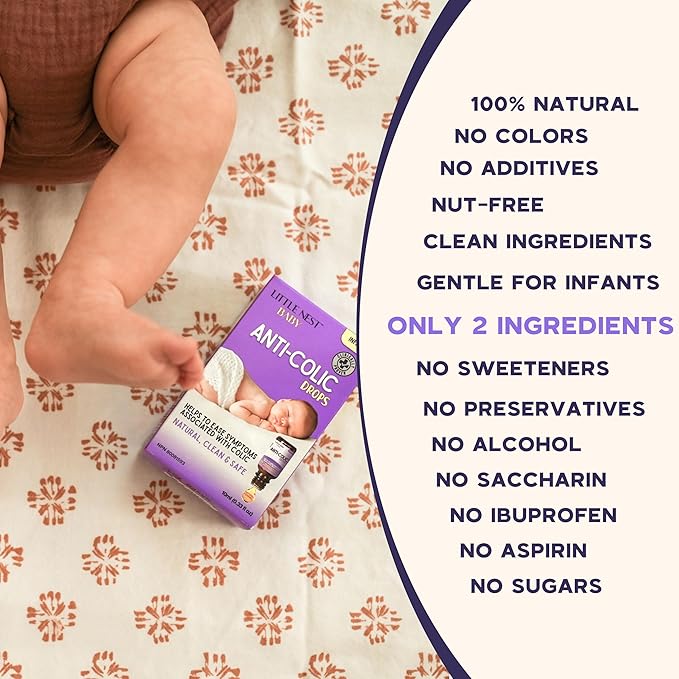Anti-Colic Drops | 100% Natural Clean & Safe, Up to 72 doses of Infant Colic Relief for Newborns and Babies
