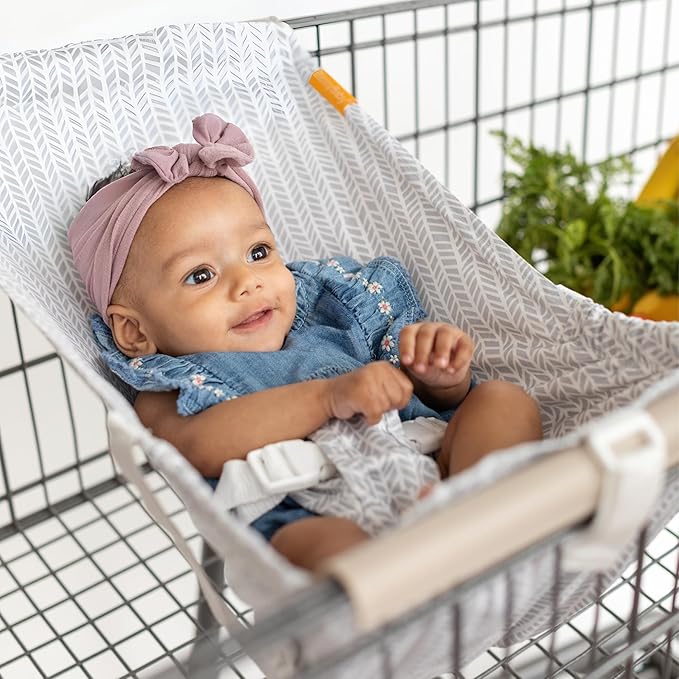 Binxy Baby Shopping Cart Hammock – Infant Seat for Grocery Carts – Holds Car Seats Securely – Compatible with Select 4-Seater Wagons (20–24” Wide) – Supports Up to 50 lbs – Little Arrow