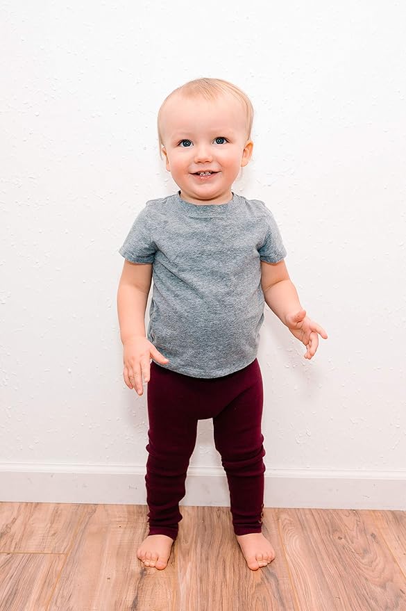 Silky Toes Baby Leggings, Toddler Seamless Panty Soft Cotton Knit Pants for Girls and Boys