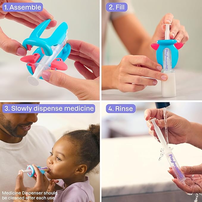 Medicine Dispenser, Rocket - Liquid Medication Syringe for Newborns, Infants, Babies & Toddlers - Baby Medicine Kit with Pacifier Attachment for Accurate Dosing