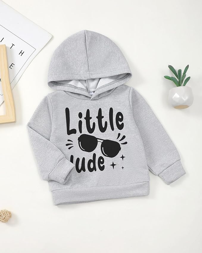 NZRVAWS Toddler Baby Boy Clothes 6 12 18 24 Months Long Sleeve Hoodie Sweatshirt Fall Winter 2-8T Little Boy Outfits
