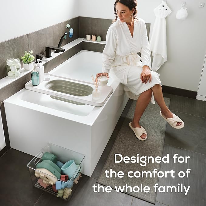 Angelcare Bath Shelf | Fits Standard Bathtubs Up to 28" Wide | Collapsible Drain-Through Basket | Lightweight Bathtub Caddy & Toy Organizer | Durable, Water-Resistant and Easy to Clean