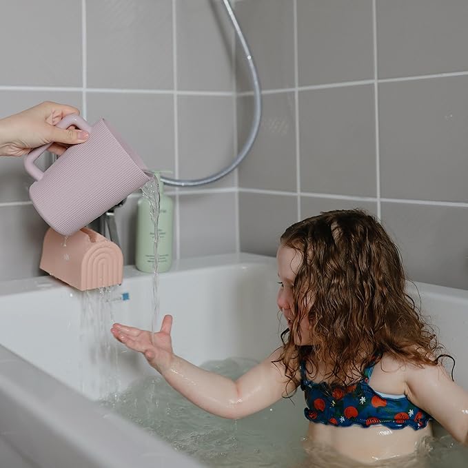 mushie Bath Spout Cover | Soft Silicone Bathtub Faucet Safety Guard for Kids | Universal Fit (Tradewinds)