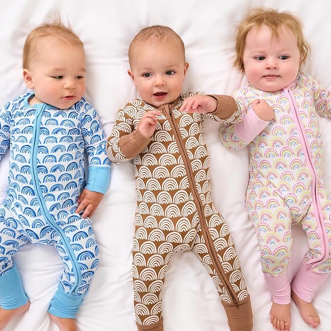 Little Sleepies Pajamas for Baby Boys & Girls, Viscose from Bamboo Baby Pajamas, Preemie & Newborn Sleepers, 2-Way Zipper PJs