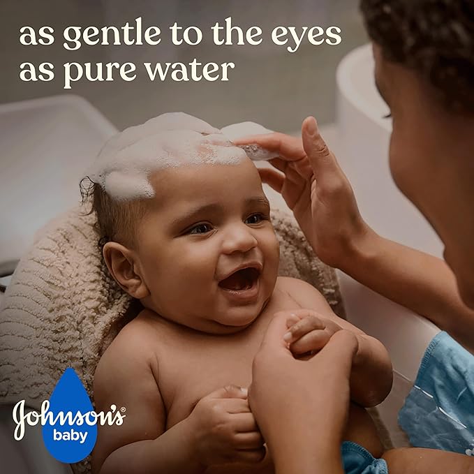 Johnson's Baby Shampoo with Aloe Vera & Vitamin B5, Tear Free, Travel Size, Newborn Essentials, No added Parabens & Sulfates, Hypoallergenic, 3.4 fl. oz