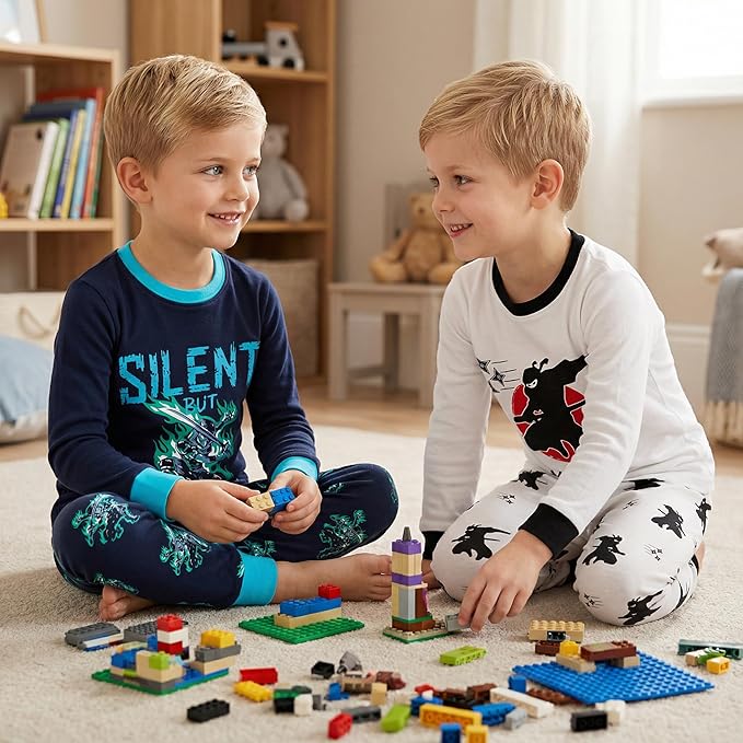 DAUGHTER QUEEN Boys 100% Cotton Long Sleeve Pajamas Size 18Months-12Years