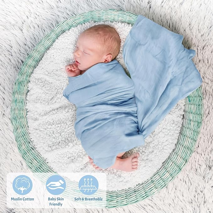 Baby Shower Gifts for Boys, Baby Boy Gifts & Newborn Essentials Bunny Lovey Security Blanket Wooden Milestone Card Infant Rattle Toy, Neworn Boy Gift Basket Set