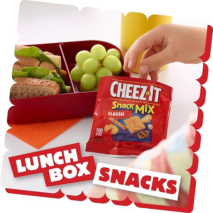 Cheez-It Snack Mix, Office and Kids Snacks, Classic, 9oz Box (12 Packs)