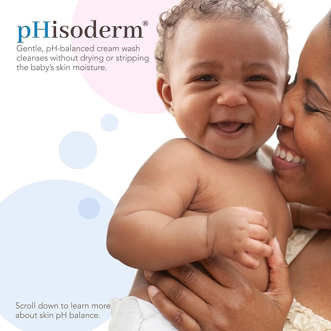 pHisoderm Baby & Newborn Cream Wash, pH Balanced, Lavender Scent, Gentle & Moisturizing with Vitamin E & Sunflower Oil, Free of Soap, Parabens, Sulfates & Dyes, 8 Fl Oz (3 x 8 fl oz)