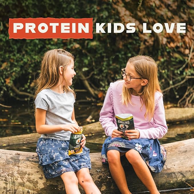 Kindling Protein Pretzels - Sea Salt | Protein-Packed Snack Size Bags | Kosher | 8-9g Protein Per Serving | No Artificial Flavors, Soy-Free | Lunches, Office Snacks, & On-the-Go | 16-Count (1.06oz Bags)