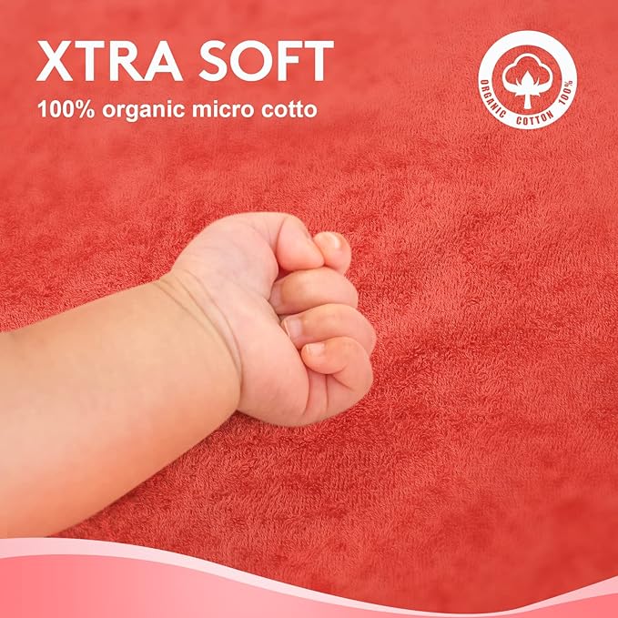 Baby Hooded Towel with Unique Animal Design Ultra Soft Thick Cotton Bath Towel for Newborn (Fox)
