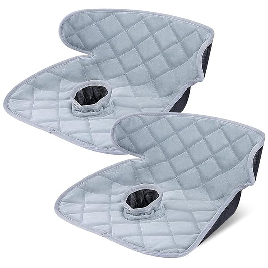 Babenest Car Seat Potty Protector Cover -Waterproof Carseat Training Liner for Baby &Toddler Shower Gift, Dry Piddle Pee Pad with Fun Designs for Strollers & Infant Car Seats (2pc Grey)