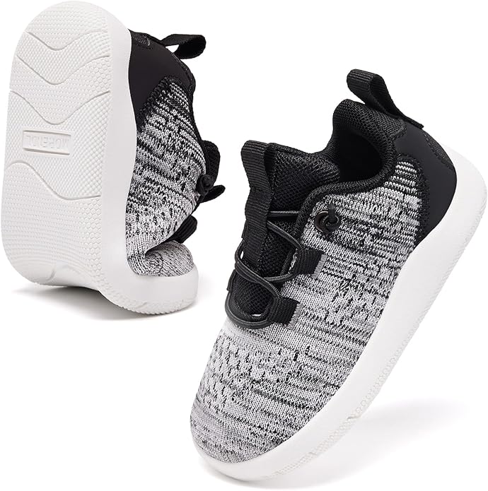 MORENDL Wide Toddler Shoes Baby Walking Shoes Girls Boys Zero Drop Minimalist Sneakers Slip On Tennis Shoe Breathable Naturally Flexible