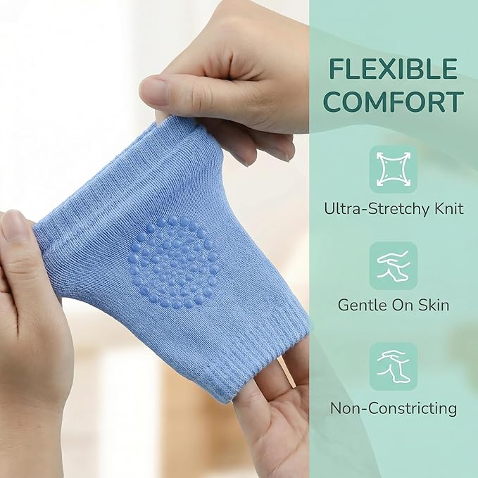 Little World Baby knee Pads for Crawling - 5 Pack Anti Slip Unisex Baby Knee Protectors - Toddler Knee Pads Gift Idea for Baby