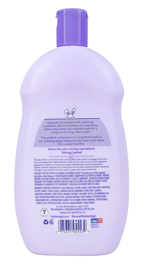 Baby Magic Calming Lotion | Helps Comfort and Relax Before Bedtime | Lavender & Chamomile | 16.5 fl oz. (6 Pack)