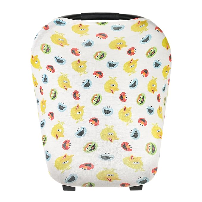 Copper Pearl Multi-Use Cover: Car Seat, Nursing, and Stroller - Stretchy Fabric, All-Season Use, Stylish Designs, Easy Access for Moms - Sesame Scribbles