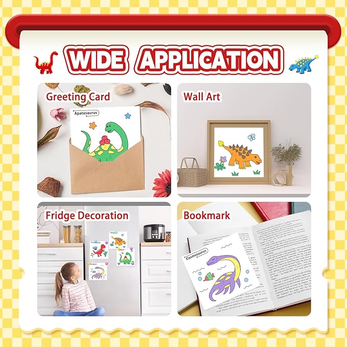 SOCOLER Paint with Water Coloring Books for Toddlers, Watercolor Painting Books for Kids Water Color Paint Kit Art Craft Birthday Gift for Ages 1-3, 4-8 (Dinosaurs)