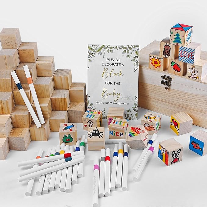 78 PCS Fun Baby Shower Games Sign Kit, Unique Baby Shower Ideas, Funniest Games Ever Where You Can Draw to Your Heart's Content, Suitable for Boy and Girls