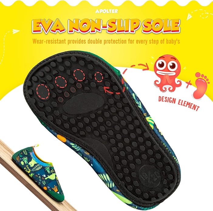 Baby Boys and Girls Swim Water Shoes Barefoot Aqua Socks Non-Slip for Beach Pool Toddler Kids
