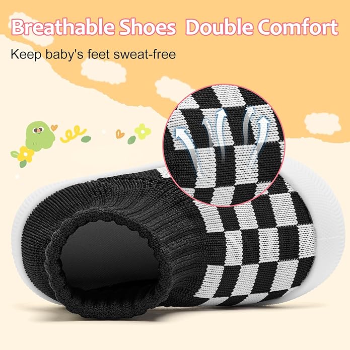 VIFUUR Baby Shoes Girls Boys Toddler Sneakers Non-Slip First Walkers Shoes for Babies 6 9 12 18 24 Months