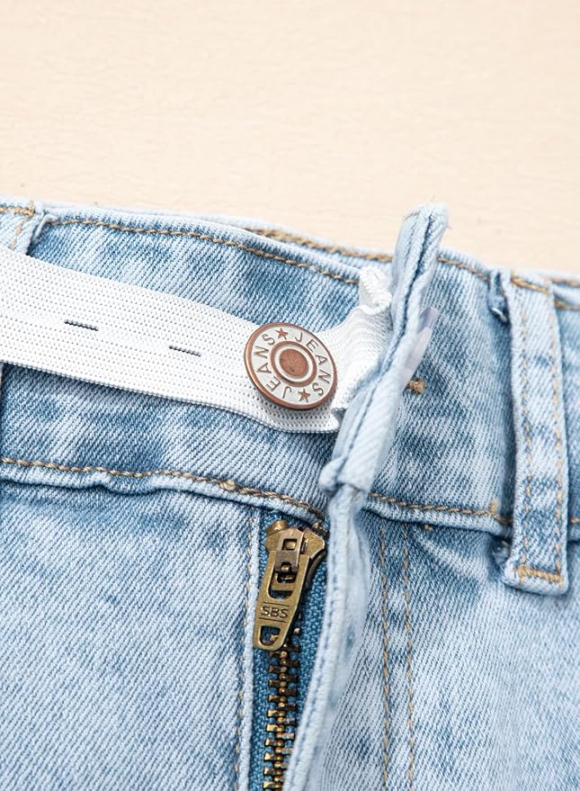 BLENCOT Maternity Jeans for Women High Waist Straight Leg Pregnancy Denim Pants with Pockets