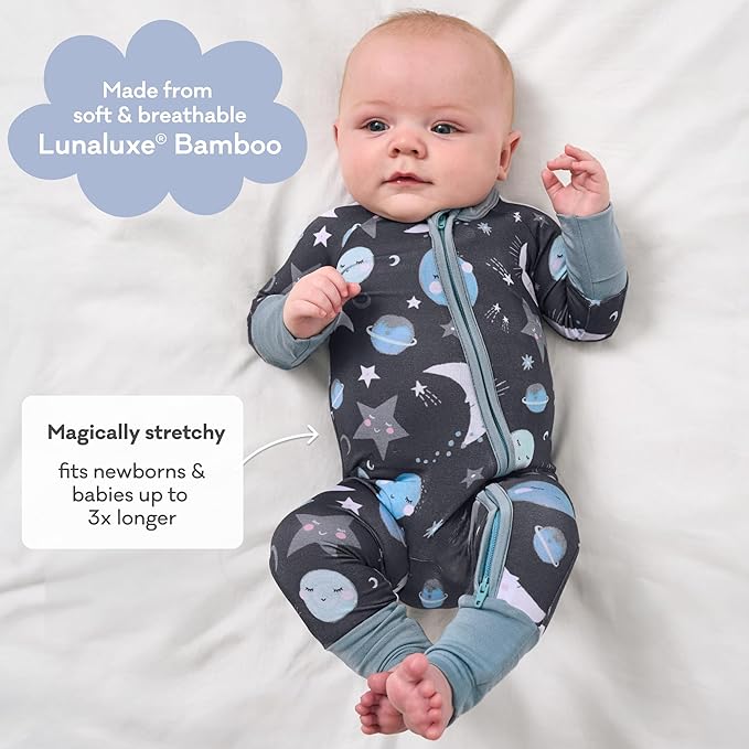 Little Sleepies Pajamas for Baby Boys & Girls, Viscose from Bamboo Baby Pajamas, Preemie & Newborn Sleepers, 2-Way Zipper PJs