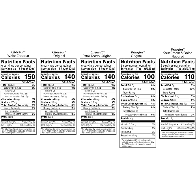 Cheez-It, Pringles, Salty Snacks, Party Size, Variety Pack, 26.58oz Box (30 Packs)