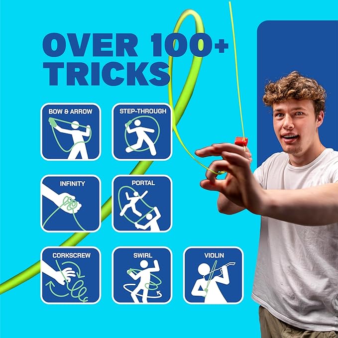 ZipString Original - As Seen on Shark Tank - Classic Rope Launcher Toy, Perfect for Kids & Adults - Fly a String Loop in The Air for Endless Tricks & Fun, Wonderment Awaits,Luscious Lime