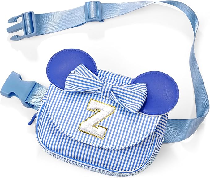 Birthday Gifts for Kids Girls - Birthday Gifts for 4 5 6 7 8 Year Old Girls, Initial Crossbody Bag Letter Belt Bag Fanny Pack Sling Bags Purse for Girl Kids Blue Z