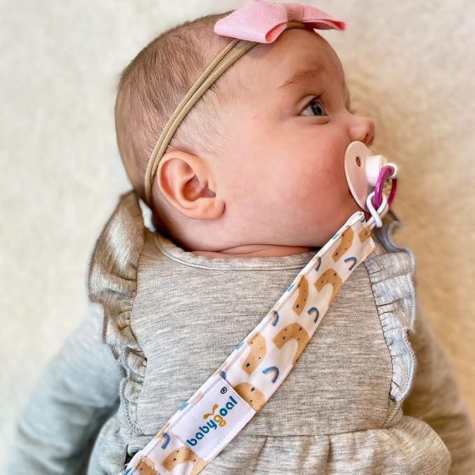 babygoal Rainbow Pacifier Clips, 6 Pack Pacifier Holder Fits for Most Pacifier Styles 6MP26-B