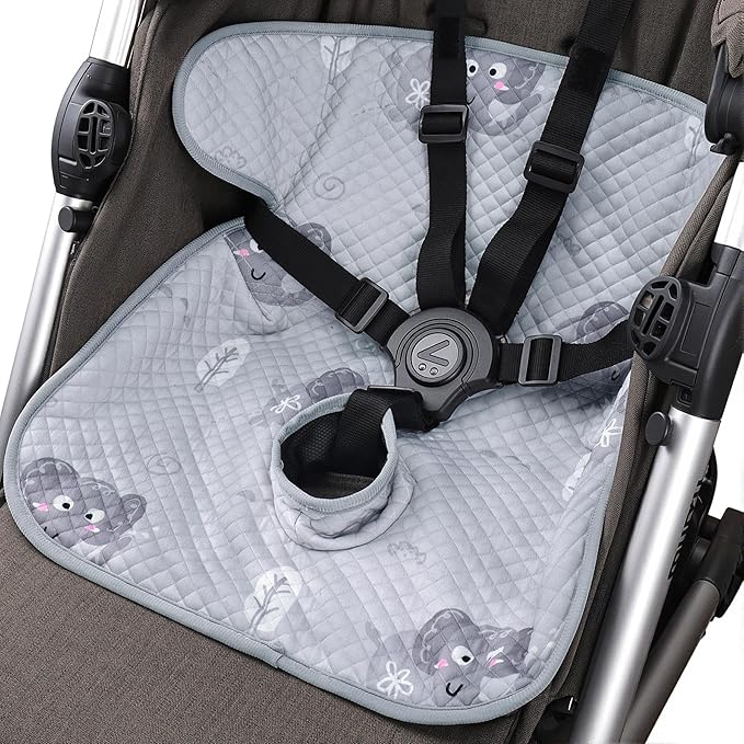 Piddle Pad, Car Seat Potty Training Protector- Waterproof Car Seat Liner with Anti-Slip Backing, Machine Washable Cover for Baby Toddler Carseat, Stroller (Gray, 2PC)