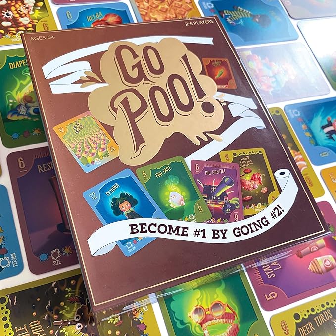 Paper House: Go Poo! The Game - Laugh Out Loud Funny Card Collection, Family Night, Hilarious Toilet Humor, Adults Kids Age 6+, 2-6 Players