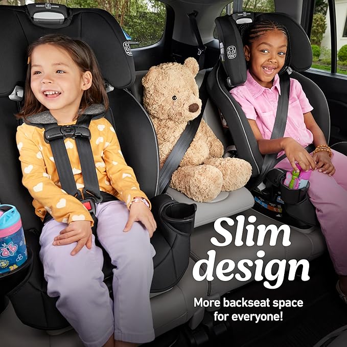 Graco Slimfit 3-in-1 Convertible Car Seat, Space Saving Design, Forward & Rear-Facing, Highback Booster Option – Sydney