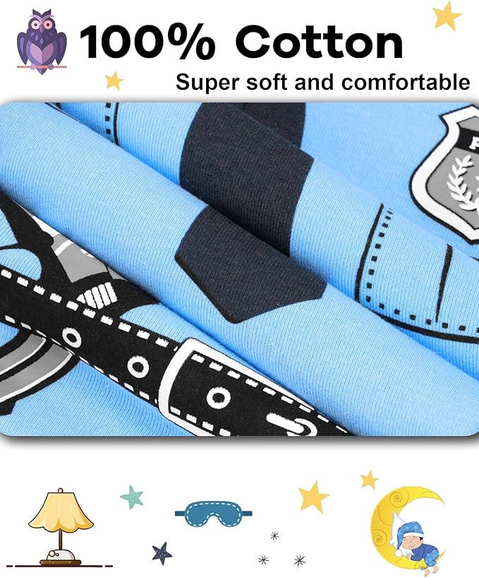 DAUGHTER QUEEN Boys 100% Cotton Long Sleeve Pajamas Size 18Months-12Years