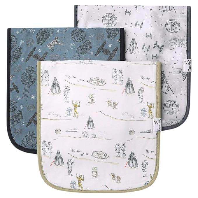 Copper Pearl Baby Burp Cloth Large 21''x10'' Size Premium Absorbent Triple Layer 3-Pack Gift Set Tatooine
