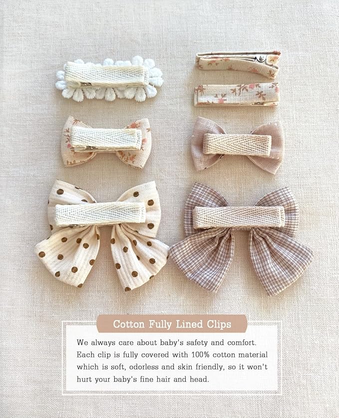 Cherssy Hair Bow Clips for Baby Girls, 20 Pack Boutique Floral Snap Hairpins and Alligator Clips Set, Handmade Hair Accessories for for Toddler Kid School Age Girls Gifts