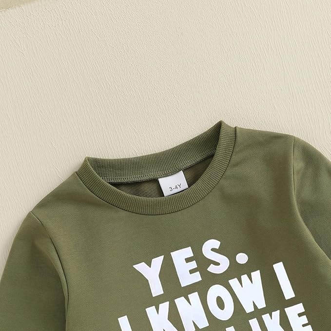 wdehow Toddler Kids Baby Boy Fall Outfits 1T 2T 3T 4T 5T Letter Print Long Sleeve Tops Camouflage Pants Winter Clothes Sets