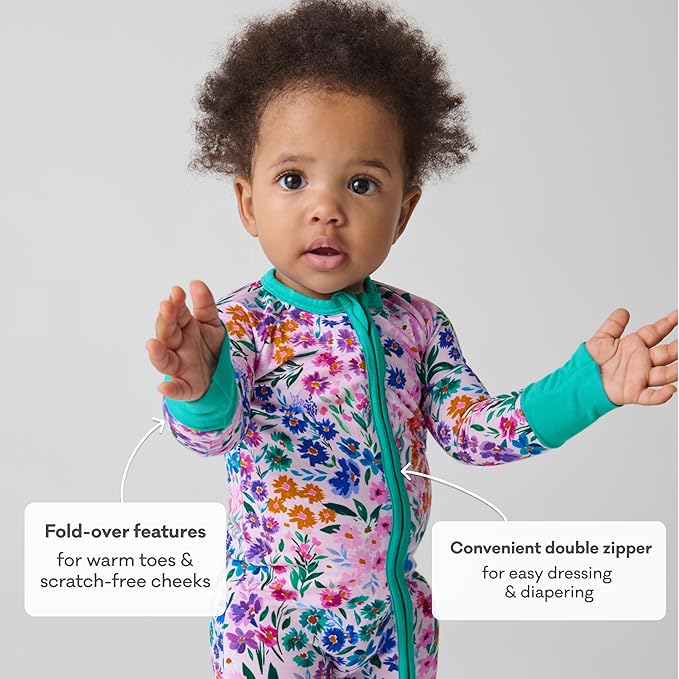 Little Sleepies Pajamas for Baby Boys & Girls, Viscose from Bamboo Baby Pajamas, Preemie & Newborn Sleepers, 2-Way Zipper PJs