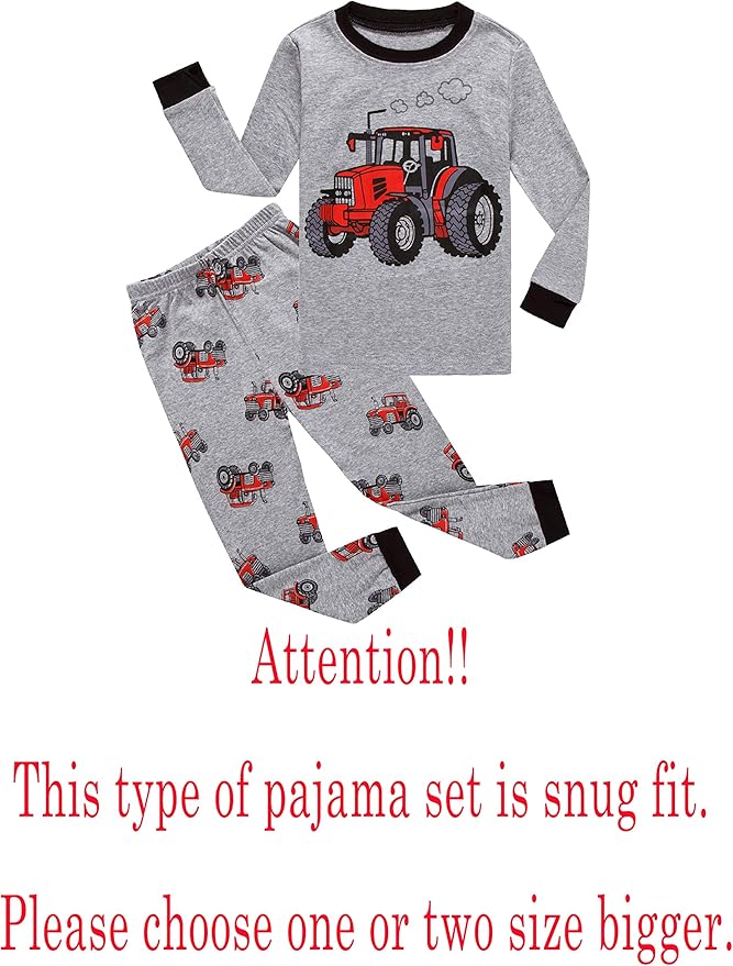 Family Feeling Little Big Boy Pajamas Sets 100% Cotton Pjs Kids Jammies