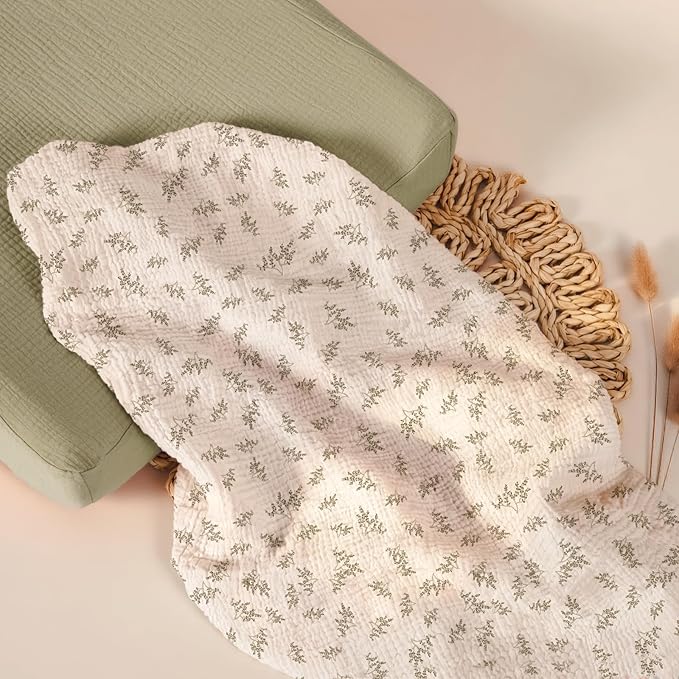 lulumoon Muslin Changing Pad Covers: Baby Cotton Changing Table Covers - Soft Changing Pad Sheets for Boys Girls