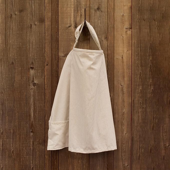 My Brest Friend Linen Blend Nursing Cover for Breastfeeding Privacy, Breathable Breastfeeding Cover up with Rigid Arch at Neckline for Women, Nursing Apron with Adjustable Neck Strap