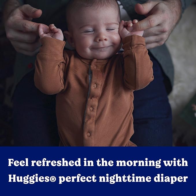Overnight Diapers Size 5 (27+ lbs), 44 Ct, Huggies Overnites Nighttime Baby Diapers
