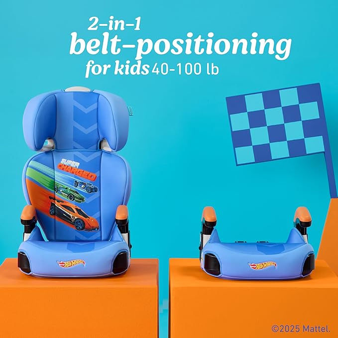Hot Wheels x Graco Turbobooster 2.0 High Back Booster Seat, Belt Positioning Booster Car Seat for Big Kids