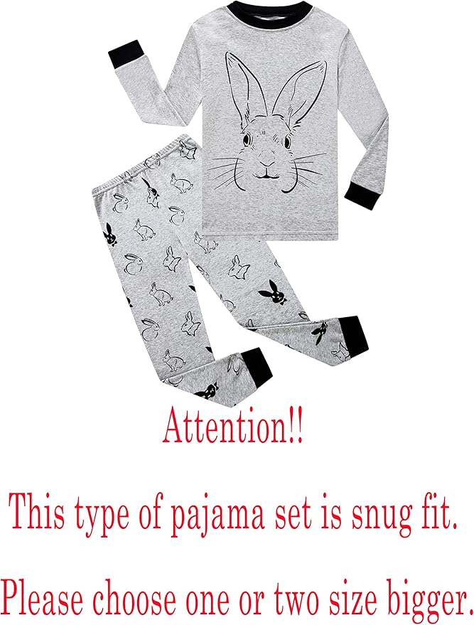 Family Feeling Little Big Boy Pajamas Sets 100% Cotton Pjs Kids Jammies